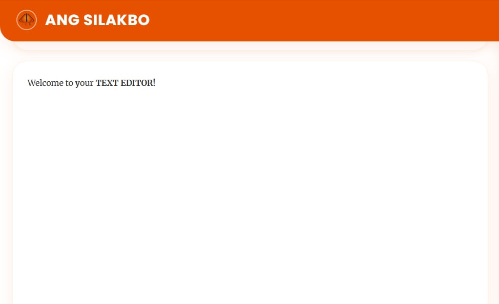 Accessing ANG SILAKBO Editor